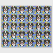 Bernese Mountain Dog Birthday Cadeaupapier (Vlak)