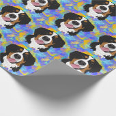 Bernese Mountain Dog Birthday Cadeaupapier (Hoek)