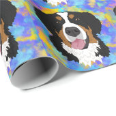 Bernese Mountain Dog Birthday Cadeaupapier (Rol Hoek)