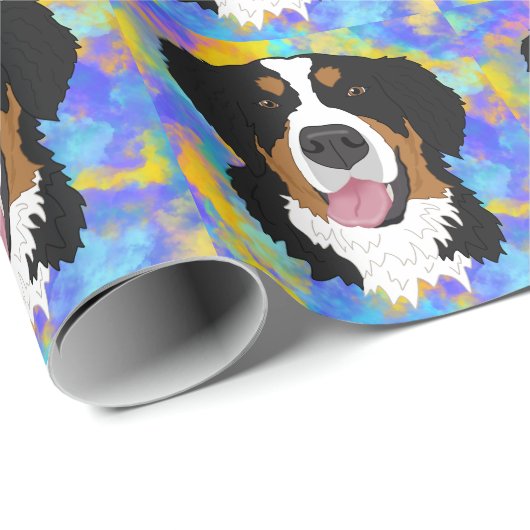 Bernese Mountain Dog Birthday Cadeaupapier (Rol Hoek)