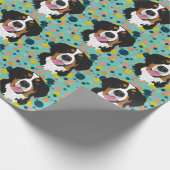 Bernese Mountain Dog Birthday Cadeaupapier (Hoek)