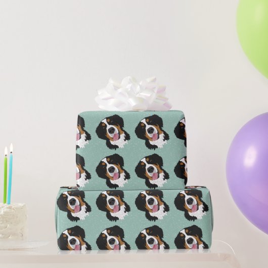 Bernese Mountain Dog Birthday Cadeaupapier (Feestgeschenken)