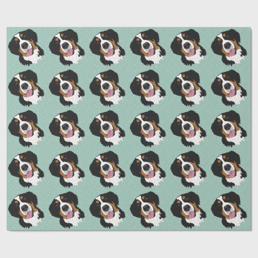 Bernese Mountain Dog Birthday Cadeaupapier (Vlak)