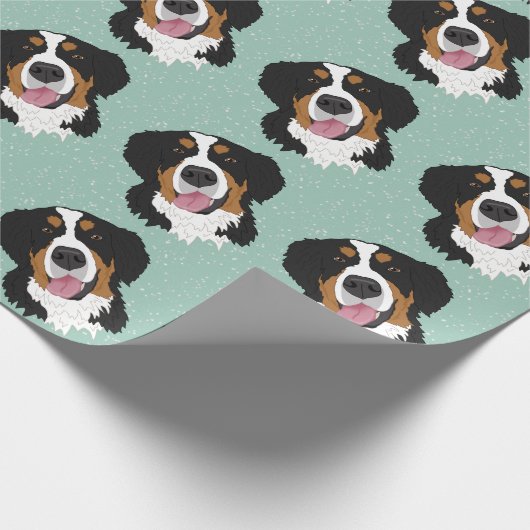 Bernese Mountain Dog Birthday Cadeaupapier (Hoek)