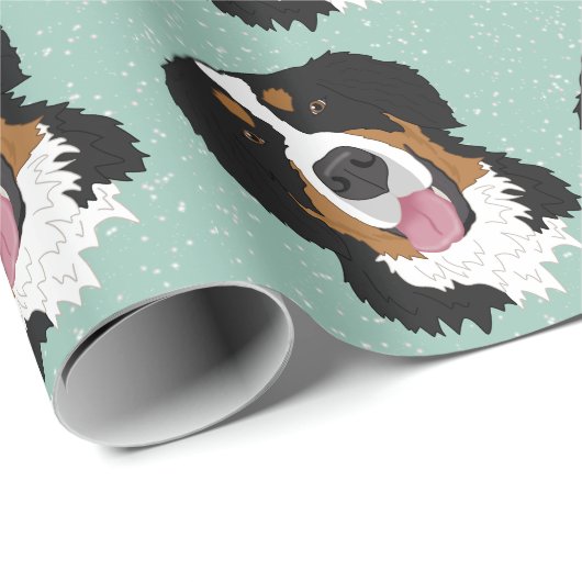 Bernese Mountain Dog Birthday Cadeaupapier (Rol Hoek)