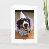 Bernese Mountain Dog Birthday Feestdagen Kaart (Achterkant)