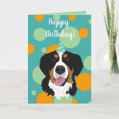 Bernese Mountain Dog Birthday Kaart (Voorkant)