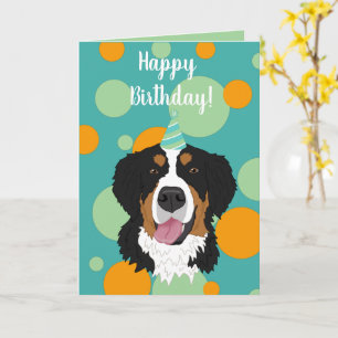 Bernese Mountain Dog Birthday Kaart