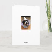 Bernese Mountain Dog Birthday Kaart (Achterkant)