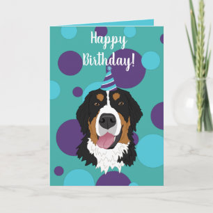 Bernese Mountain Dog Birthday Kaart
