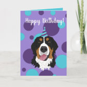 Bernese Mountain Dog Birthday Kaart (Voorkant)