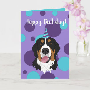 Bernese Mountain Dog Birthday Kaart