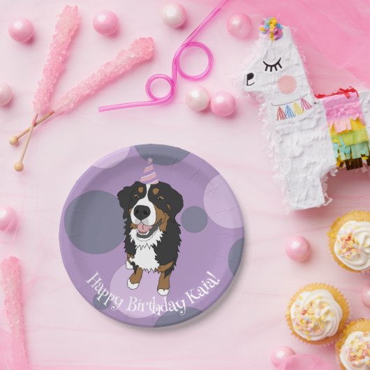 Bernese Mountain Dog Birthday Papieren Bordje (Feest)
