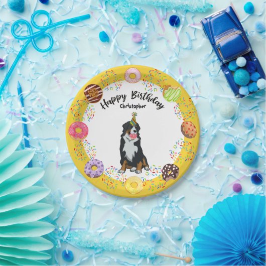 Bernese Mountain Dog Birthday Party Paper Bord (Feest)