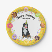 Bernese Mountain Dog Birthday Party Paper Bord (Voorkant)