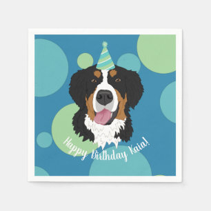 Bernese Mountain Dog Birthday Servet