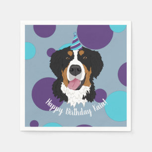 Bernese Mountain Dog Birthday Servet
