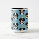 Bernese Mountain Dog Birthday Tweekleurige Koffiemok (Center)
