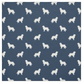 Bernese Mountain Dog blauw silhouet Stof (Swatch)