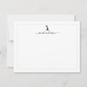 Bernese Mountain Dog Border Personalized Notitiekaartje (Voorkant)