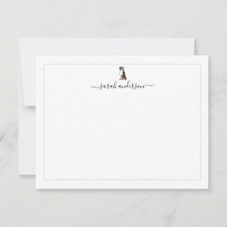 Bernese Mountain Dog Border Personalized Notitiekaartje