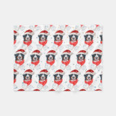 Bernese Mountain Dog Breed Christmas Fleece Deken (Voorkant (Horizontaal))