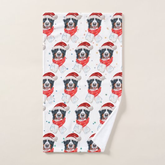Bernese Mountain Dog Breed Christmas Handdoek (Handdoek)