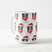 Bernese Mountain Dog Breed Christmas Koffiemok (Voorkant links)