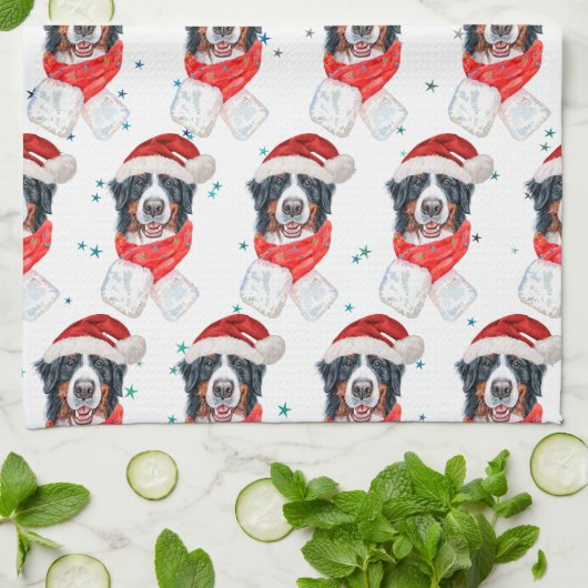 Bernese Mountain Dog Breed Christmas Theedoek (Gevouwen)