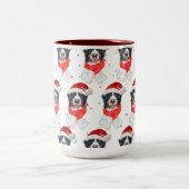 Bernese Mountain Dog Breed Christmas Tweekleurige Koffiemok (Center)