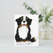 Bernese Mountain Dog Cartoon Briefkaart (Staand voorkant)