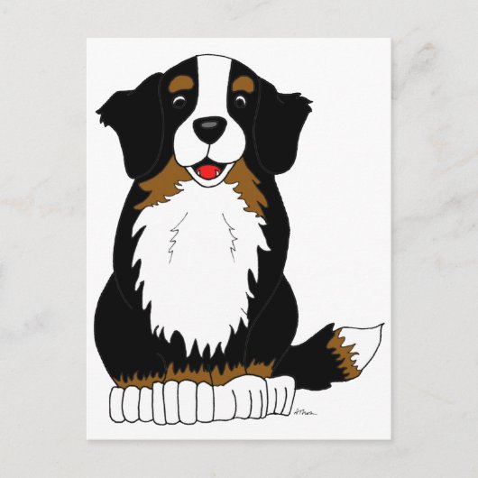 Bernese Mountain Dog Cartoon Briefkaart (Voorkant)