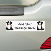 Bernese Mountain Dog Cartoon Bumpersticker (Op auto)
