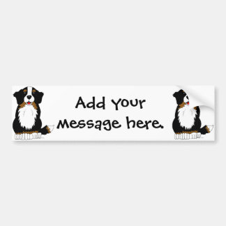 Bernese Mountain Dog Cartoon Bumpersticker