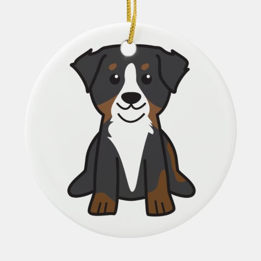 Bernese Mountain Dog Cartoon Keramisch Ornament (Voorkant)