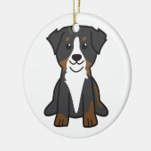 Bernese Mountain Dog Cartoon Keramisch Ornament (Links)
