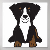Bernese Mountain Dog Cartoon Poster (Voorkant)