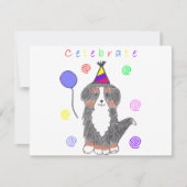 Bernese Mountain Dog Celebrate Kaart (Voorkant)