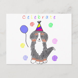 Bernese Mountain Dog Celebrate Kaart