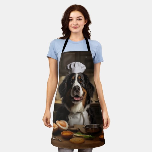 Bernese Mountain Dog Chef Schort (Gedragen)