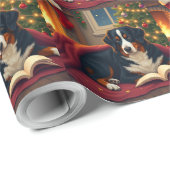 Bernese Mountain Dog Christmas Bedtime Story Cadeaupapier (Rol Hoek)