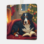Bernese Mountain Dog Christmas Bedtime Story Keramisch Ornament (Links)