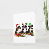 Bernese Mountain Dog Christmas Cute Fullprint Kaart (Voorkant)