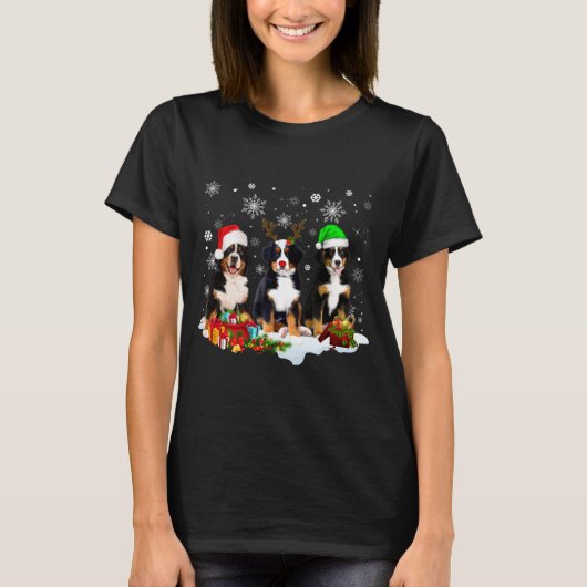 Bernese Mountain Dog Christmas Cute Fullprint  T-shirt (Voorkant)