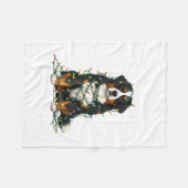 Bernese Mountain Dog Christmas I'm Fine Everything Fleece Deken (Voorkant (Horizontaal))