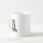 Bernese Mountain Dog Christmas I'm Fine Everything Koffiemok (Voorkant links)