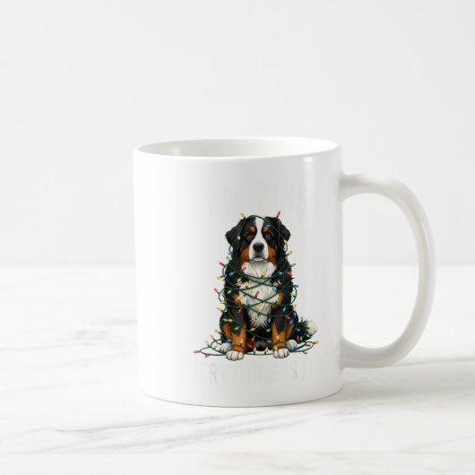 Bernese Mountain Dog Christmas I'm Fine Everything Koffiemok (Rechts)