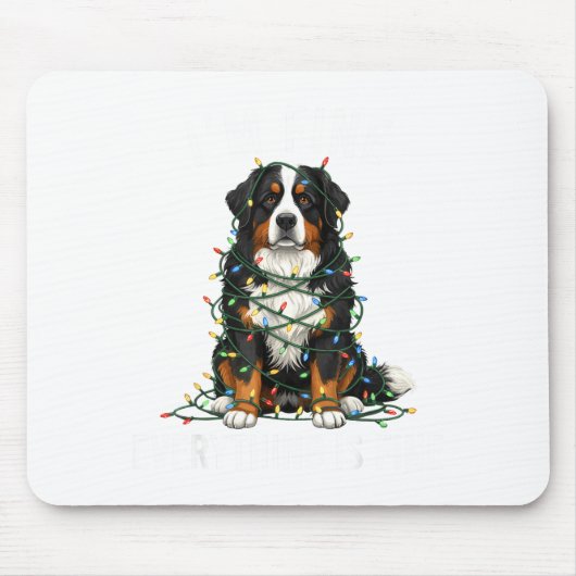 Bernese Mountain Dog Christmas I'm Fine Everything Muismat (Voorkant)