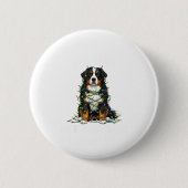 Bernese Mountain Dog Christmas I'm Fine Everything Ronde Button 5,7 Cm (Voorkant)