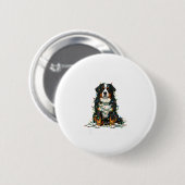 Bernese Mountain Dog Christmas I'm Fine Everything Ronde Button 5,7 Cm (Voorkant /achterkant)